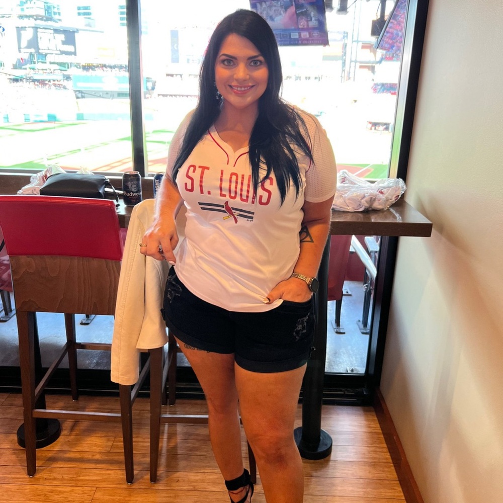St. Louis Women's White Jersey Top - Picture 5 of 5